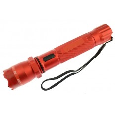 RED ZAPPER SELF DEFENSE FLASHLIGHT W/CASE AND CHARGERS 7"