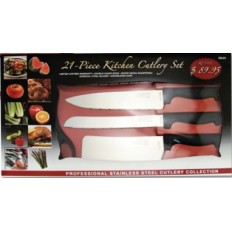 CHEF DELUXE MIRACLE EDGE 21PC. KITCHEN CUTLERY SET