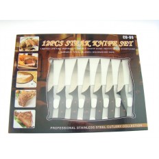 12PC MIRACLE EDGE BLACK STEAK KNIFE SET