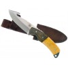 BOWIE BLACK WOOD/YELLOW SMOOTH BONE W/SHEATH 8" 