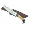 BOWIE BROWN BONE/BUFFALO HORN W/LEATHER SHEATH 12"