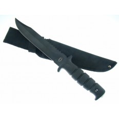 COMBAT HUNTER BLK/BLK WITH SHEATH 12"