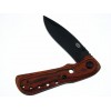 WARRIOR FOLDER BLACK BLADE PAKAWOOD 4.5"