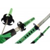 ZOMBIE KATANA SWORD LIME GREEN 40.5"