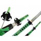 ZOMBIE KATANA SWORD LIME GREEN 40.5"