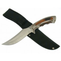 PREMIUM HARDWOOD SKINNER STAINLESS STEEL HANDLE W/SHEATH 10"OVERALL