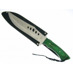 BOWIE GREEN PAKAWOOD W/SHEATH  16" 