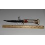 USA HANDMADE FILET KNIFE 6" BLADE RED CORAL INLAY WITH HANDMADE SCABBARD