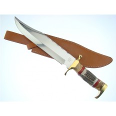 TROPHY STAG BOWIE STAG W/SHEATH 15"