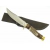 SKINNER STAG/LEATHER/WOOD W/SHEATH 10" 