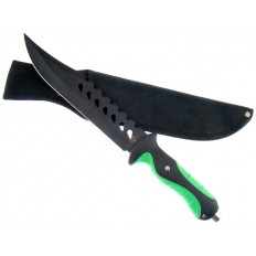 TA BOWIE GREEN/BLACK HANDLE W/SHEATH 13"