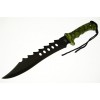 TAC ASSAULT BOWIE GREEN SKULL CAMO W/SHEATH 15"