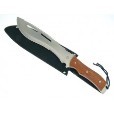 SAWBACK BOWIE BROWNWOOD W/SHEATH 16"